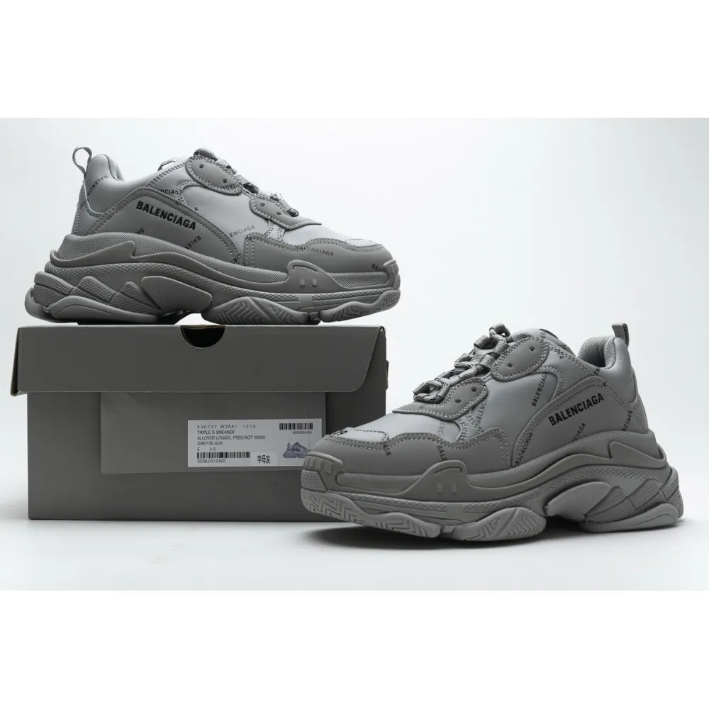 PKGoden   Balenciaga Triple S Grey Black 536737 W2FA1 1210