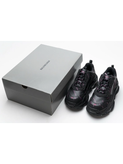 PKGoden    Balenciaga Triple S Letter Black Pink 524039 W2FA1 7635 01