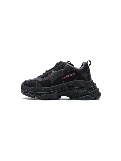 PKGoden    Balenciaga Triple S Letter Black Pink 524039 W2FA1 7635 02
