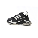 PKGoden   Balenciaga X adidas Triple S Black And White Bars