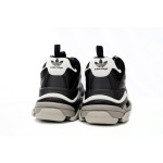 PKGoden   Balenciaga X adidas Triple S Black And White Bars