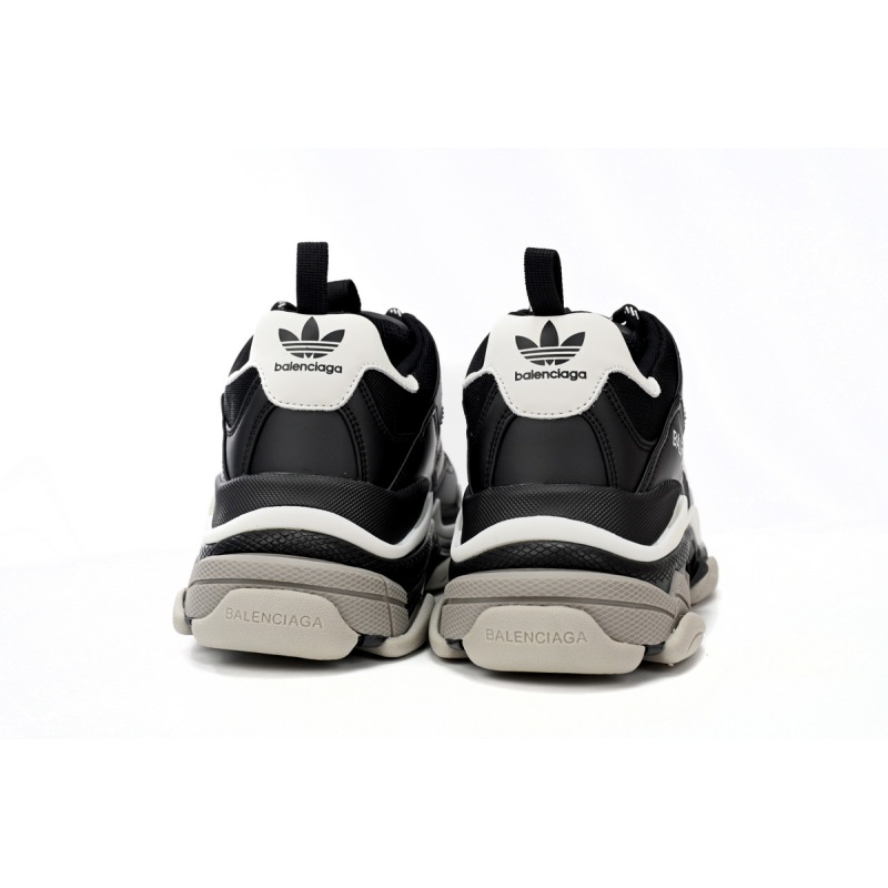 PKGoden   Balenciaga X adidas Triple S Black And White Bars