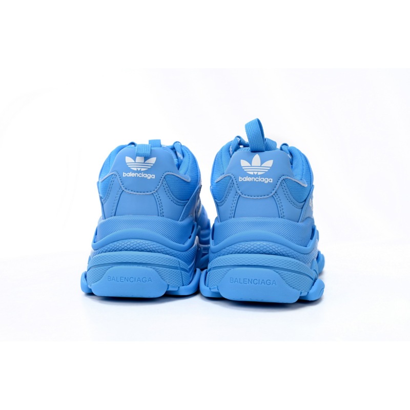 PKGoden   Balenciaga X adidas Triple S Blue And White Bars