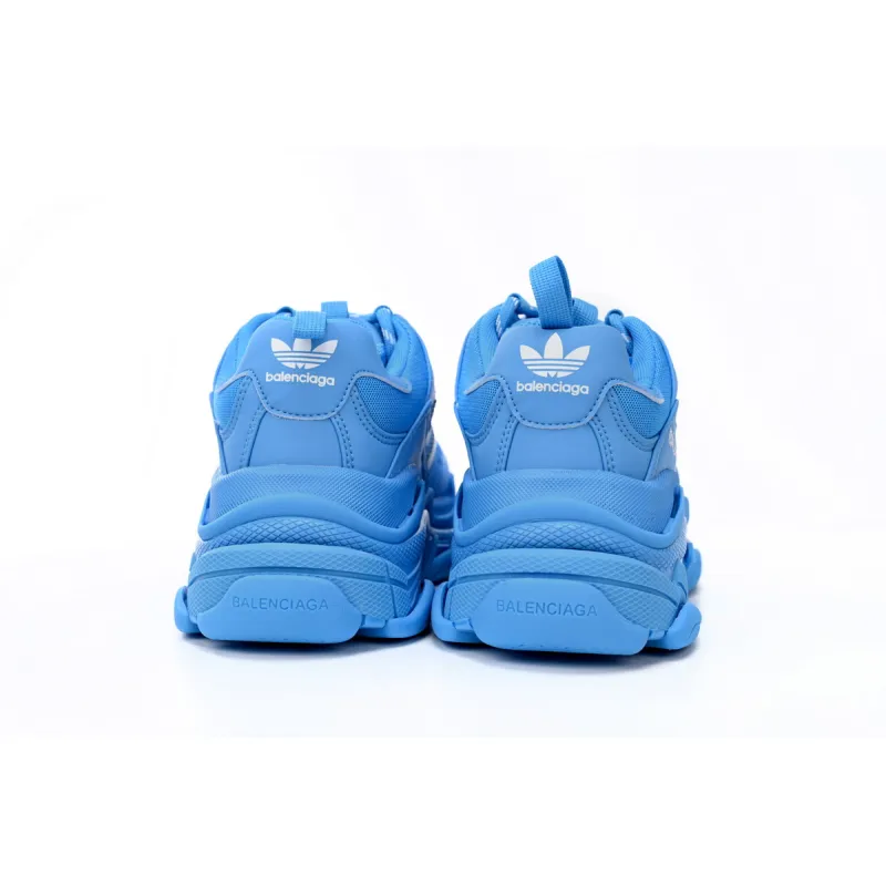 PKGoden   Balenciaga X adidas Triple S Blue And White Bars