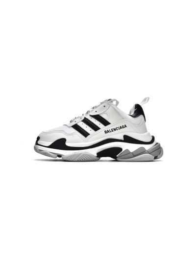 PKGoden Balenciaga X adidas Triple S faux-leather trainers 01