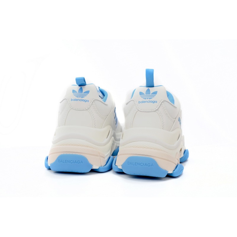 PKGoden   Balenciaga X adidas Triple S White And Blue Bars