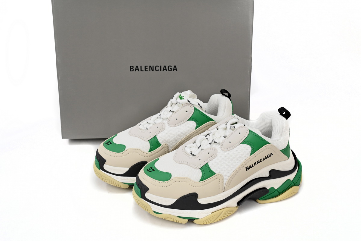 PKGoden    Balenciaga Triple S Black And White Green 524039 W09O1 9090