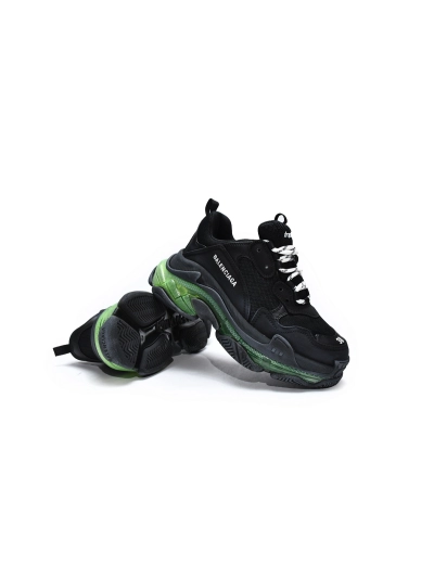 PKGoden    Balenciaga Triple S Black Green 544351 W09ON 1047 02