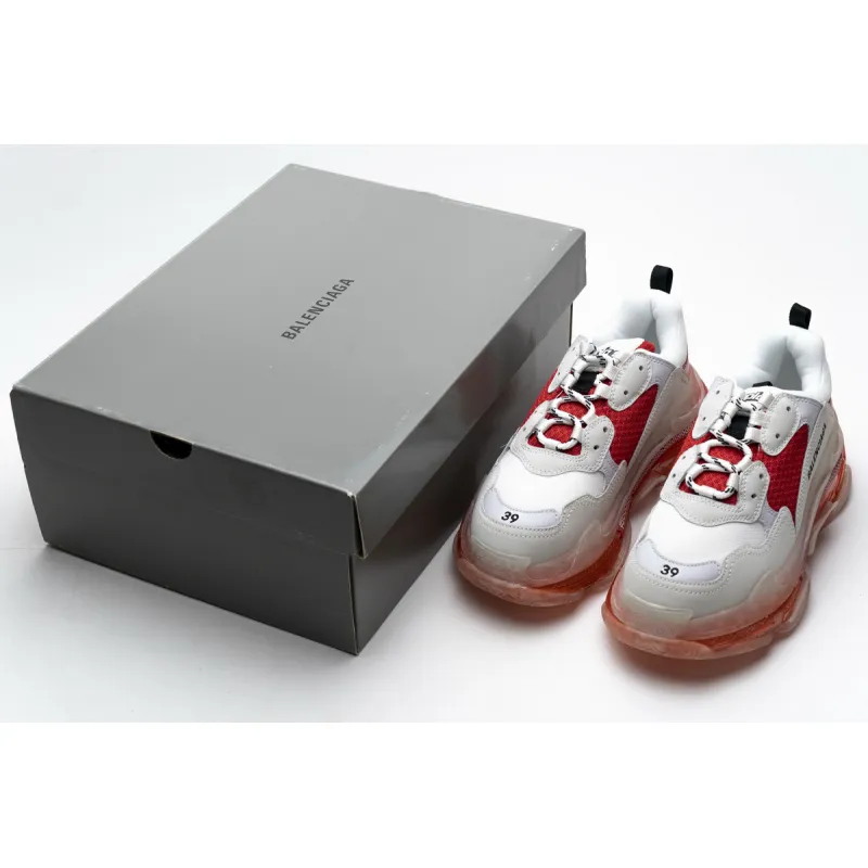 PKGoden PKGoden   Balenciaga Triple S White Red 544351 W09E1 4552 544351 W09E1 4552