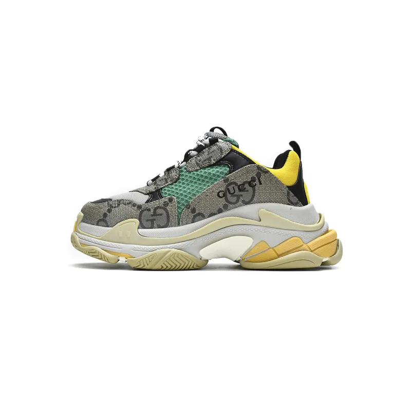 PKGoden PKGoden  Balenciaga x  Gucci  Triple S Grey Green