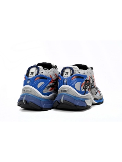 PKGoden    Balenciaga Runner White And Blue Printing 677402 W3RB6 1264 02