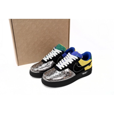  Air Force 1 Low x LOUIS VUITTON LV 'Silver Black' 1A9VCH 01