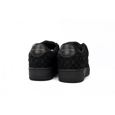 Air Force 1 Low x LOUIS VUITTON LV All Black 1A9VD7 02