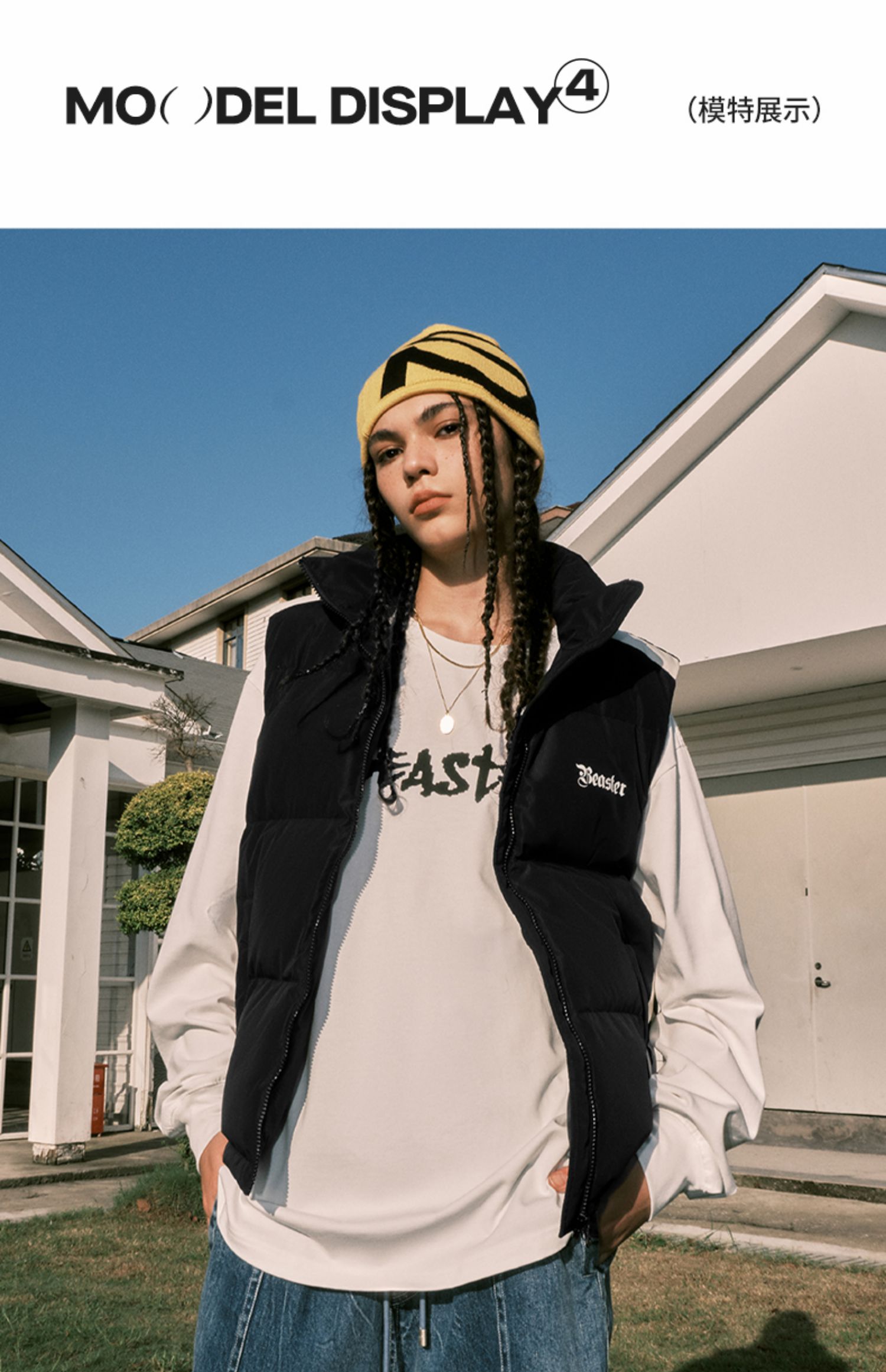 Beaster man's down jacket BR L097 Streetwear, B34417U231