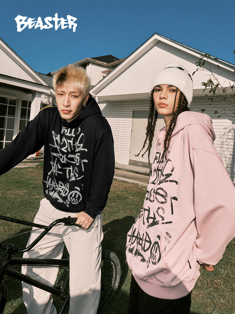 Beaster man's and Women's hooded sweatshirt BR L008 Streetwear, B34408B302