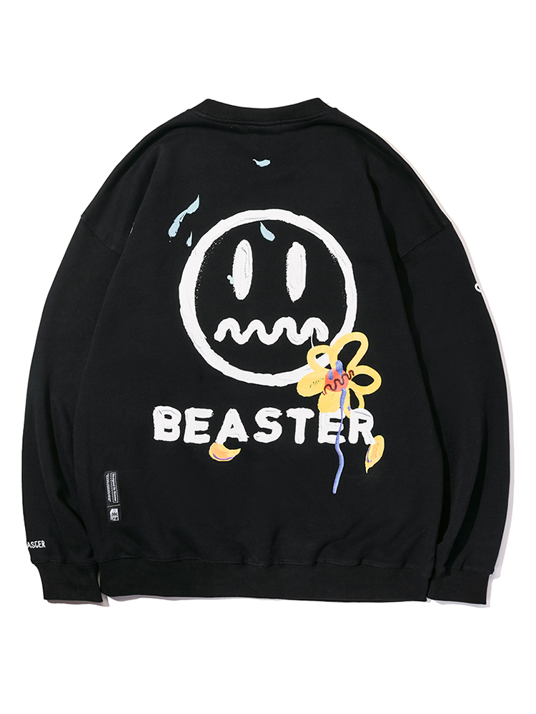 Beaster man's crew neck sweatshirt BR L010 Streetwear, B032082064