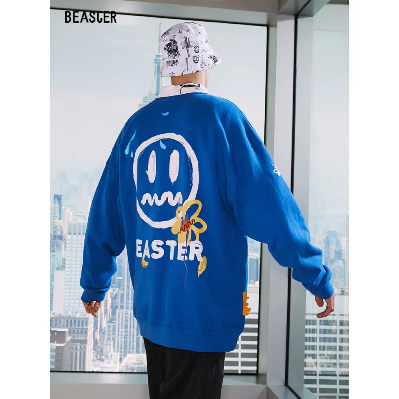 Beaster man's crew neck sweatshirt BR L010 Streetwear, B032082064