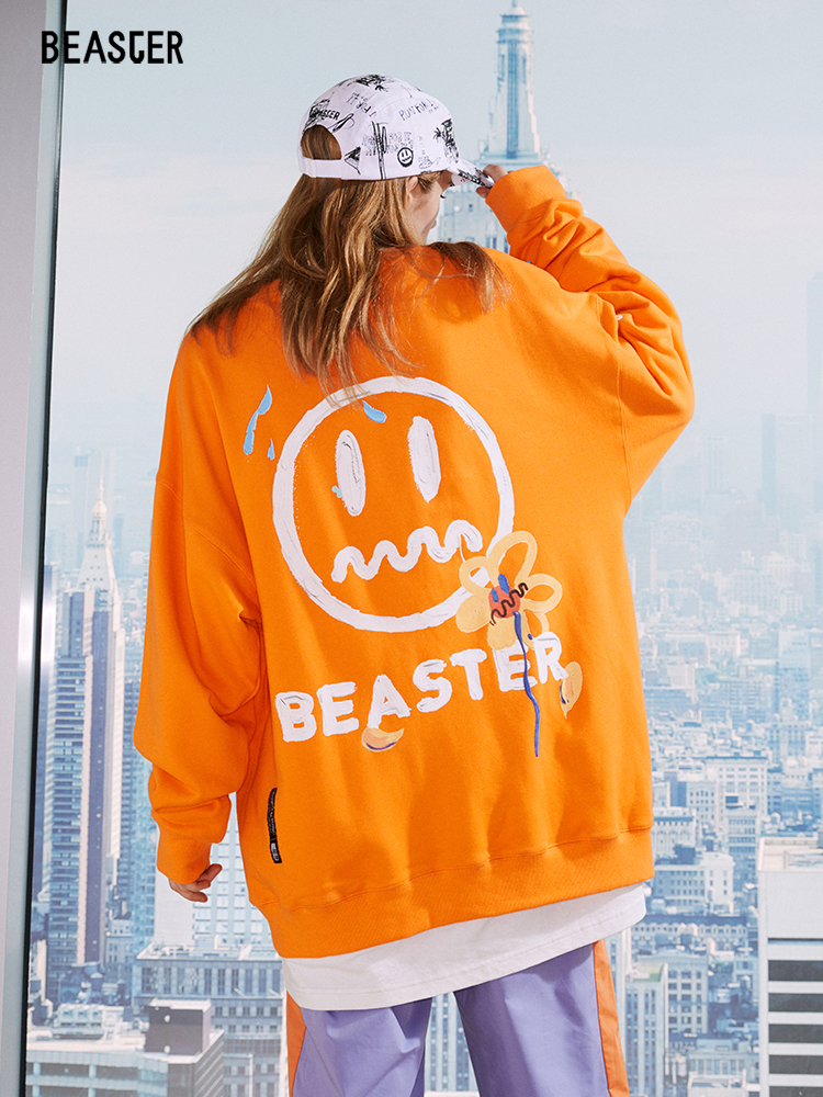 Beaster man's crew neck sweatshirt BR L010 Streetwear, B032082064