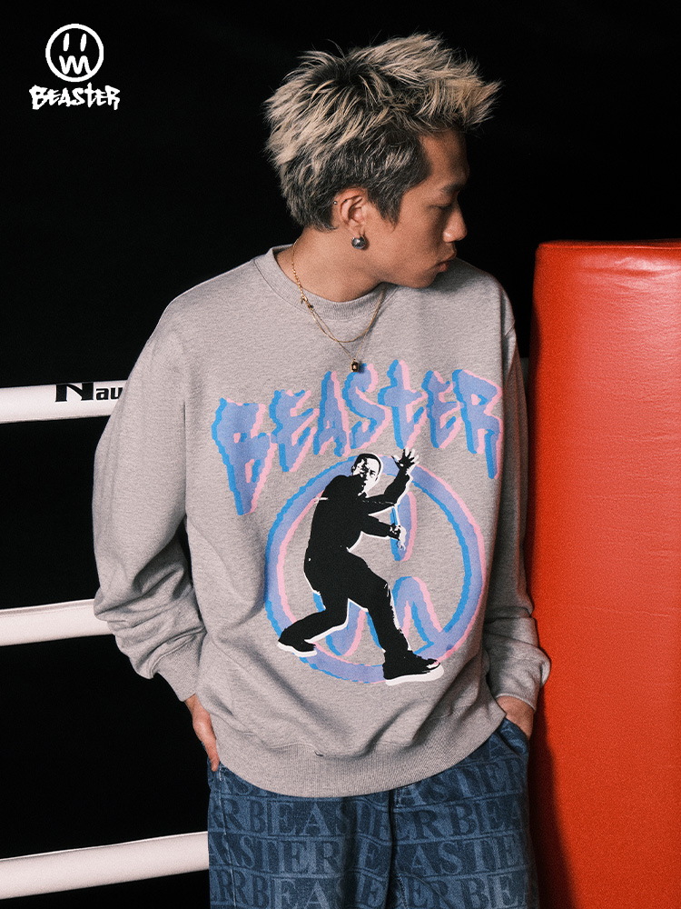 Beaster man's crew neck sweatshirt BR L042 Streetwear, B31208H207