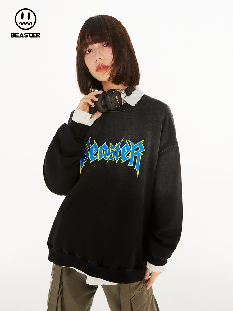 Beaster man's and Women's Round neck sweatshirt BR L051 Streetwear, B23308D008