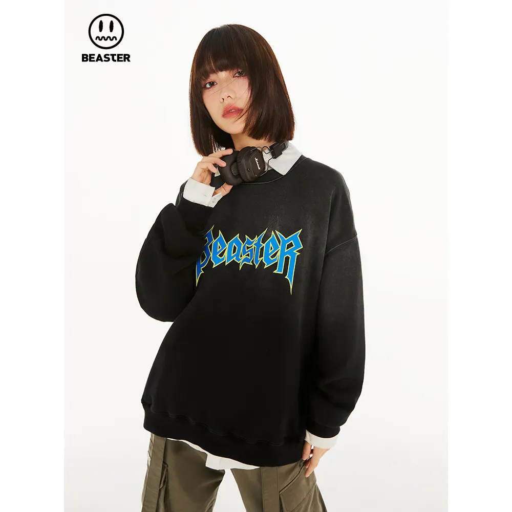 Beaster man's and Women's Round neck sweatshirt BR L051 Streetwear, B23308D008