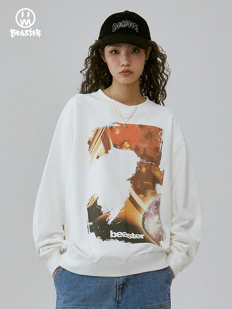 Beaster Man's and Women's Round neck sweatshirt BR L131 Streetwear, B31408X079