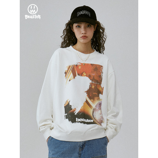 Beaster Man's and Women's Round neck sweatshirt BR L131 Streetwear, B31408X079