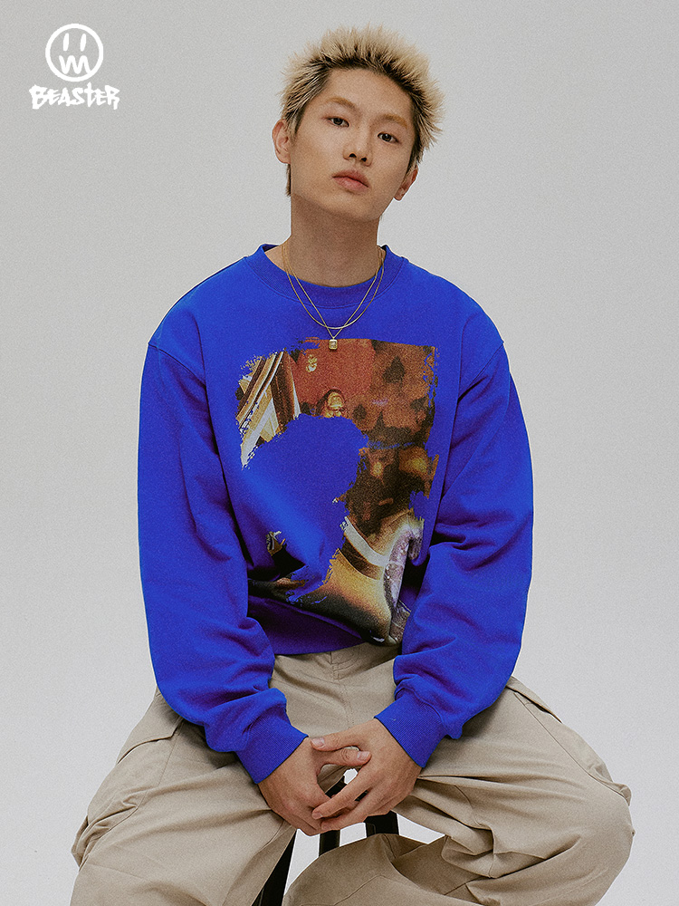 Beaster Man's and Women's Round neck sweatshirt BR L131 Streetwear, B31408X079