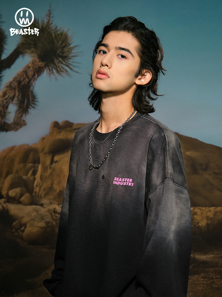 Beaster Man's and Women's Round neck  sweatshirt BR L136 Streetwear, B24608U017
