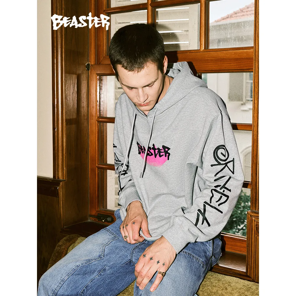 Beaster Man's hoodie sweatshirt BR L146 Streetwear, B33308A261