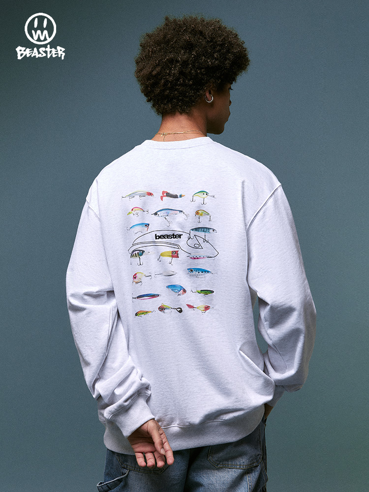 Beaster man's crew neck sweatshirt BR L058 Streetwear, B31208W094