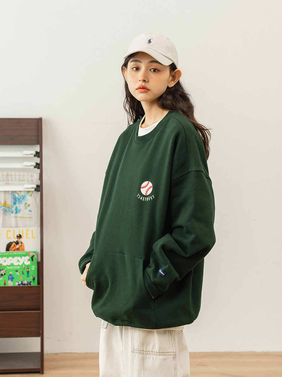 714street Man's and Women's crew neck sweatshirt 7S 050 Streetwear,221347