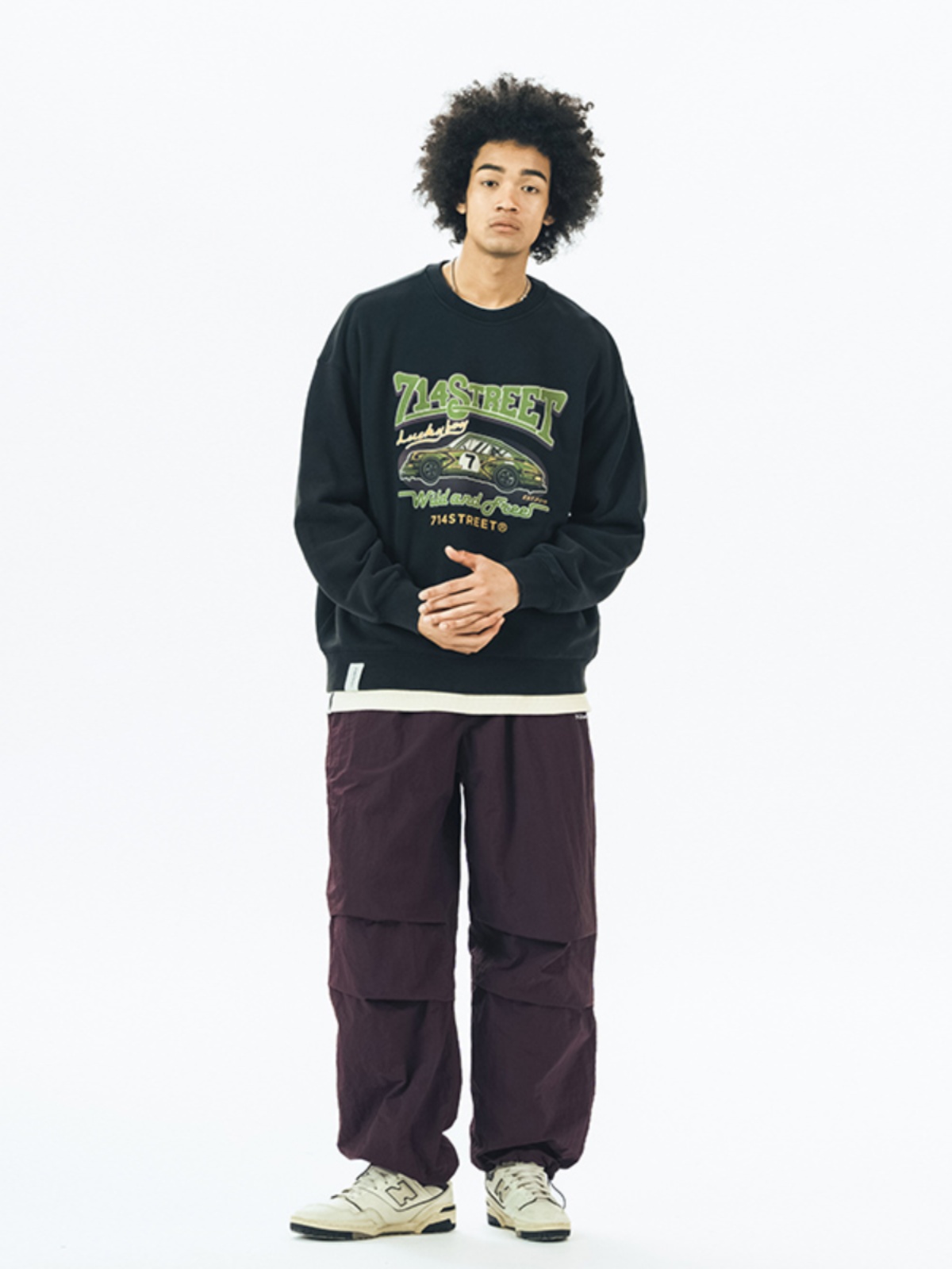 714street Man's and Women's crew neck sweatshirt 7S 051 Streetwear,321339