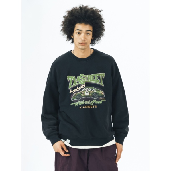 714street Man's and Women's crew neck sweatshirt 7S 051 Streetwear,321339