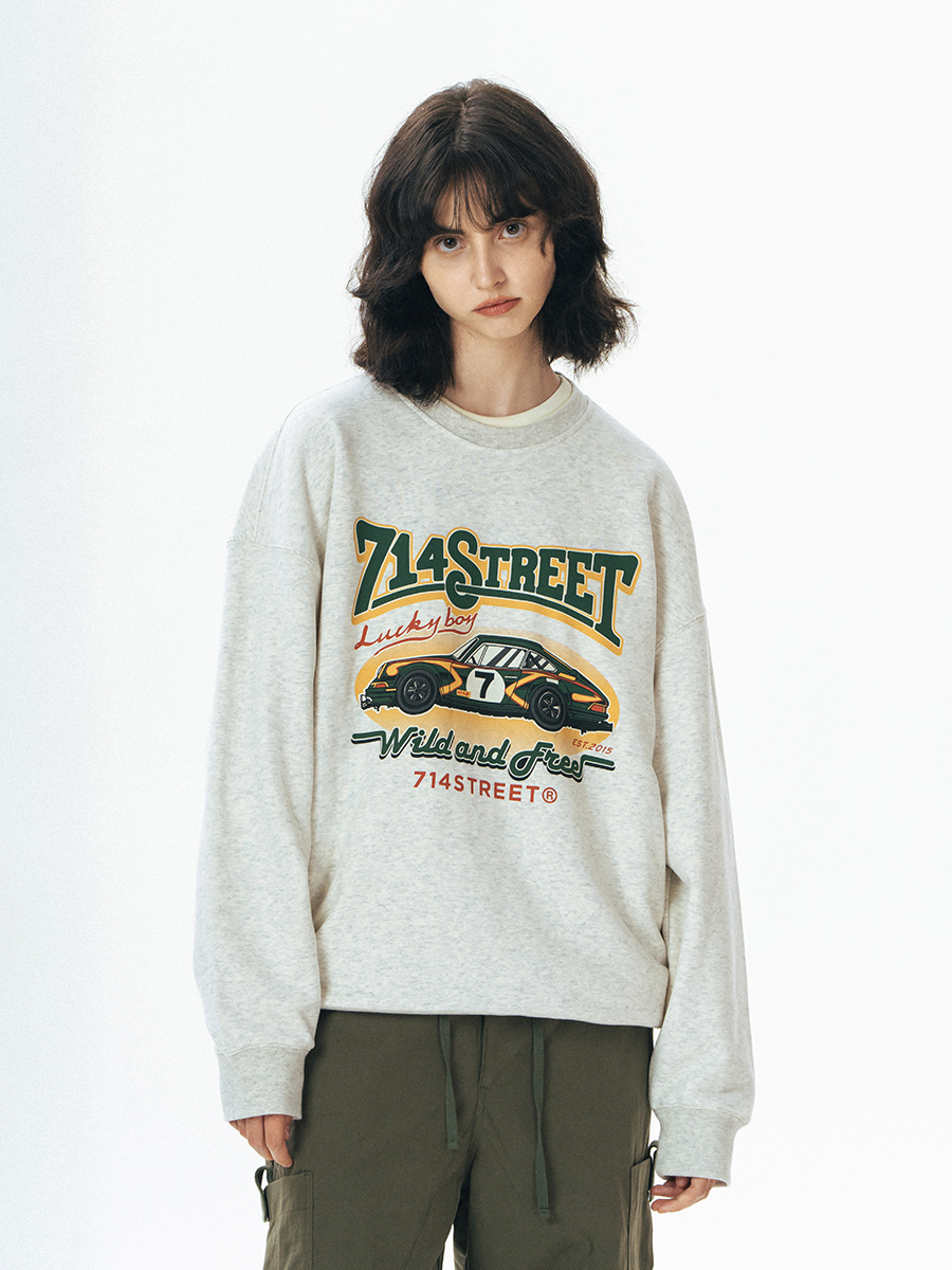 714street Man's and Women's crew neck sweatshirt 7S 051 Streetwear,321339