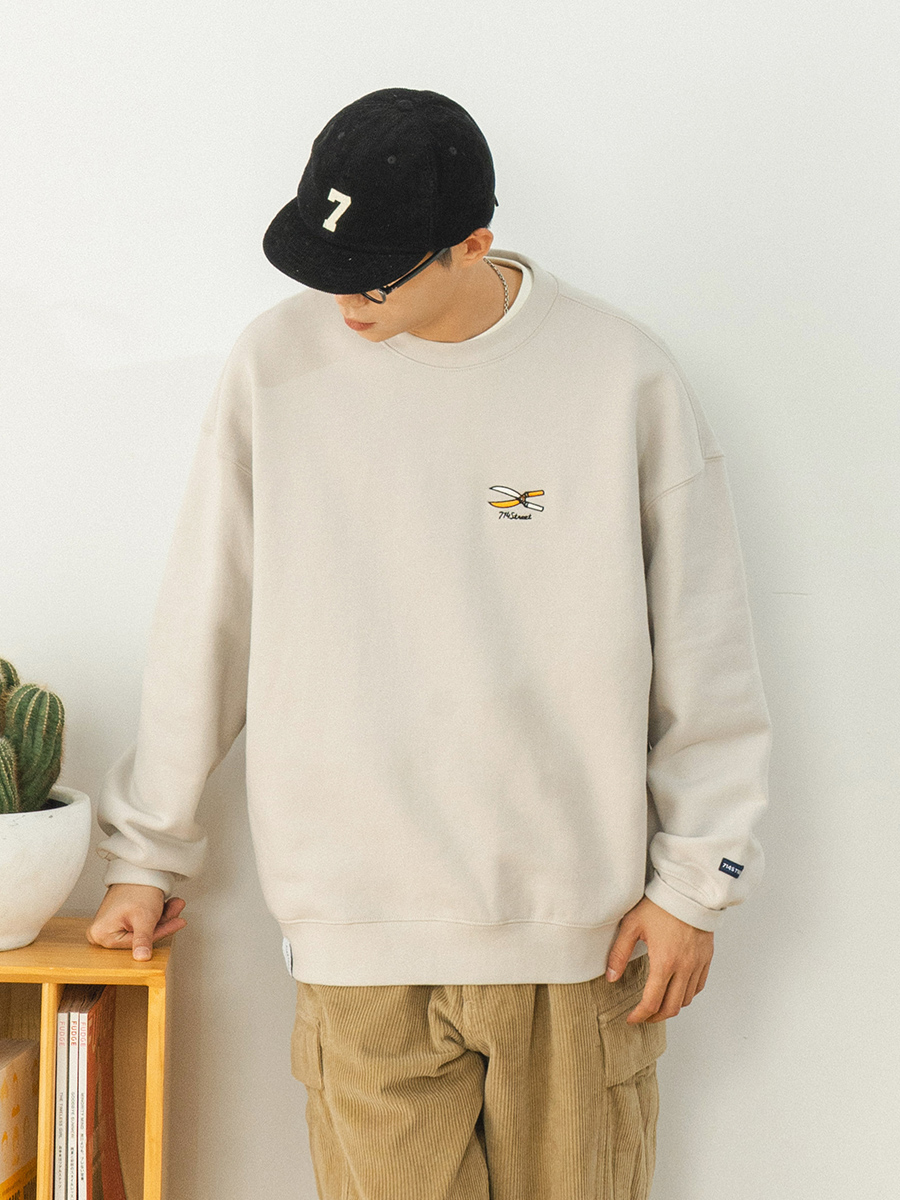 714street Man's and Women's crew neck sweatshirt 7S 060 Streetwear,221349