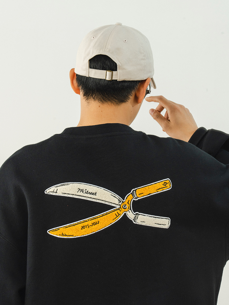 714street Man's and Women's crew neck sweatshirt 7S 060 Streetwear,221349