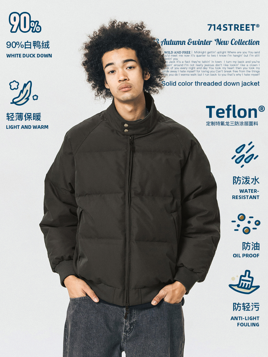 714street Man's and Women's down jacket 7S 006 Streetwear,321703