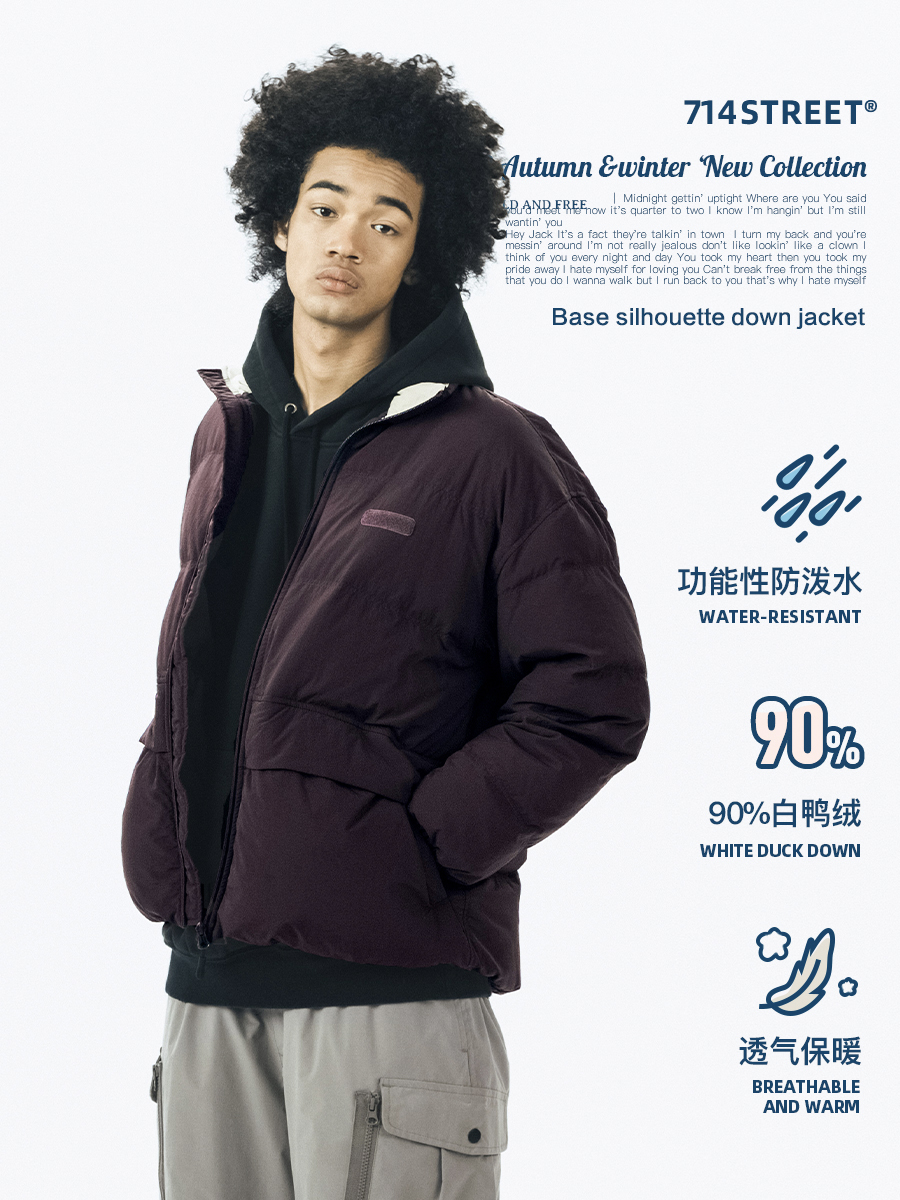 714street Man's and Women's down jacket 7S 012 Streetwear,321701