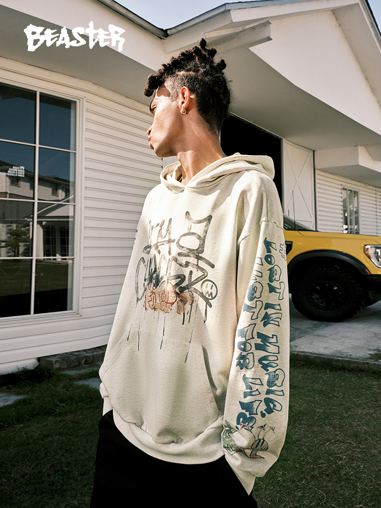 Beaster Man's and Women's hoodie sweatshirt BR L173 Streetwear, B34408B303