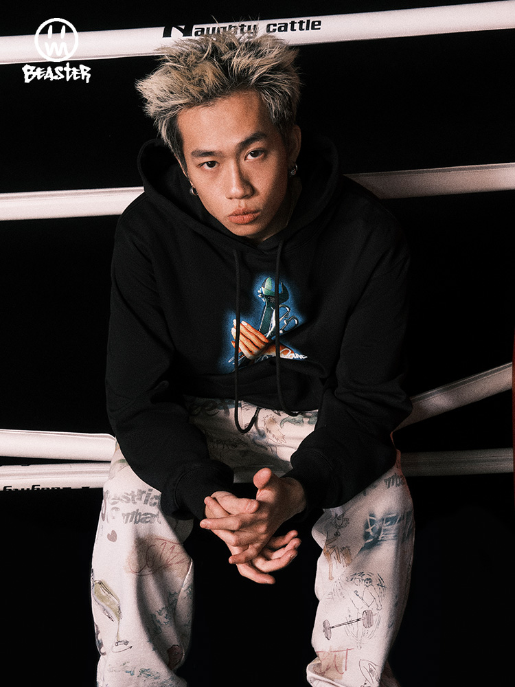 Beaster Man's hoodie sweatshirt BR L215 Streetwear, B31208J004