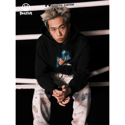  Beaster Man's hoodie sweatshirt BR L215 Streetwear, B31208J004 02