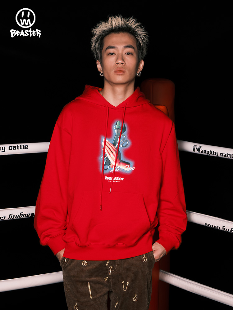Beaster Man's hoodie sweatshirt BR L215 Streetwear, B31208J004