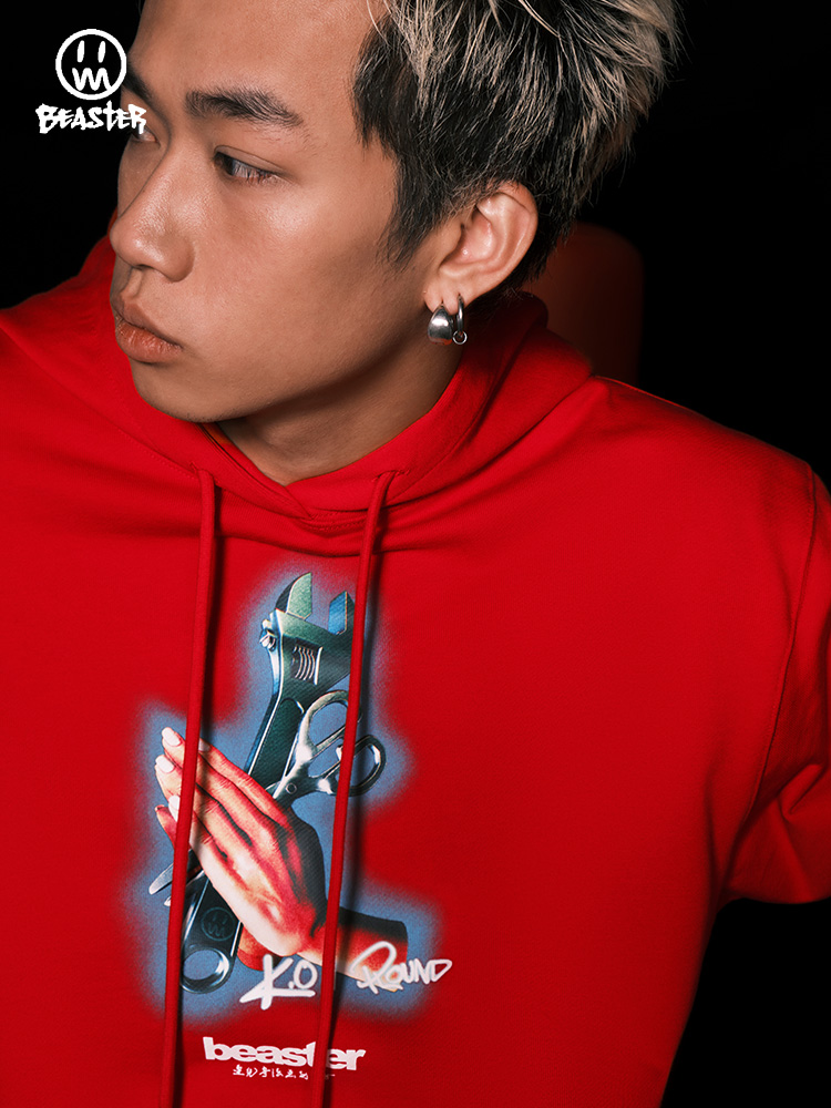 Beaster Man's hoodie sweatshirt BR L215 Streetwear, B31208J004