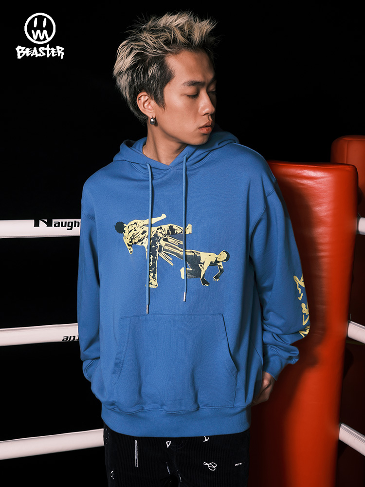 Beaster Man's hoodie sweatshirt BR L216 Streetwear, B31208H204