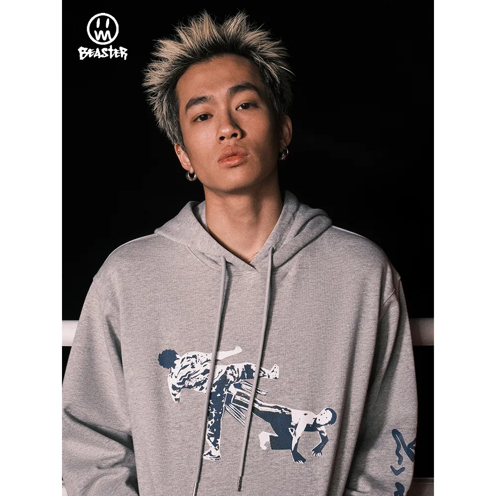 Beaster Man's hoodie sweatshirt BR L216 Streetwear, B31208H204