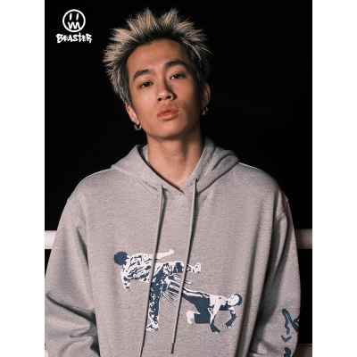  Beaster Man's hoodie sweatshirt BR L216 Streetwear, B31208H204 01