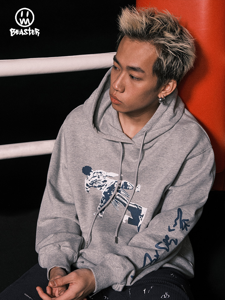 Beaster Man's hoodie sweatshirt BR L216 Streetwear, B31208H204