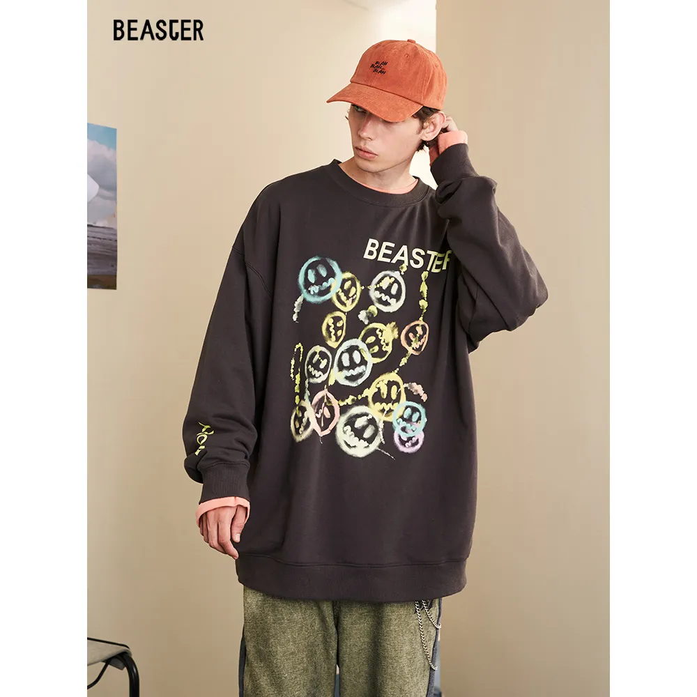 Beaster Man's and Women's Round neck sweatshirt BR L015 Streetwear, B036081118