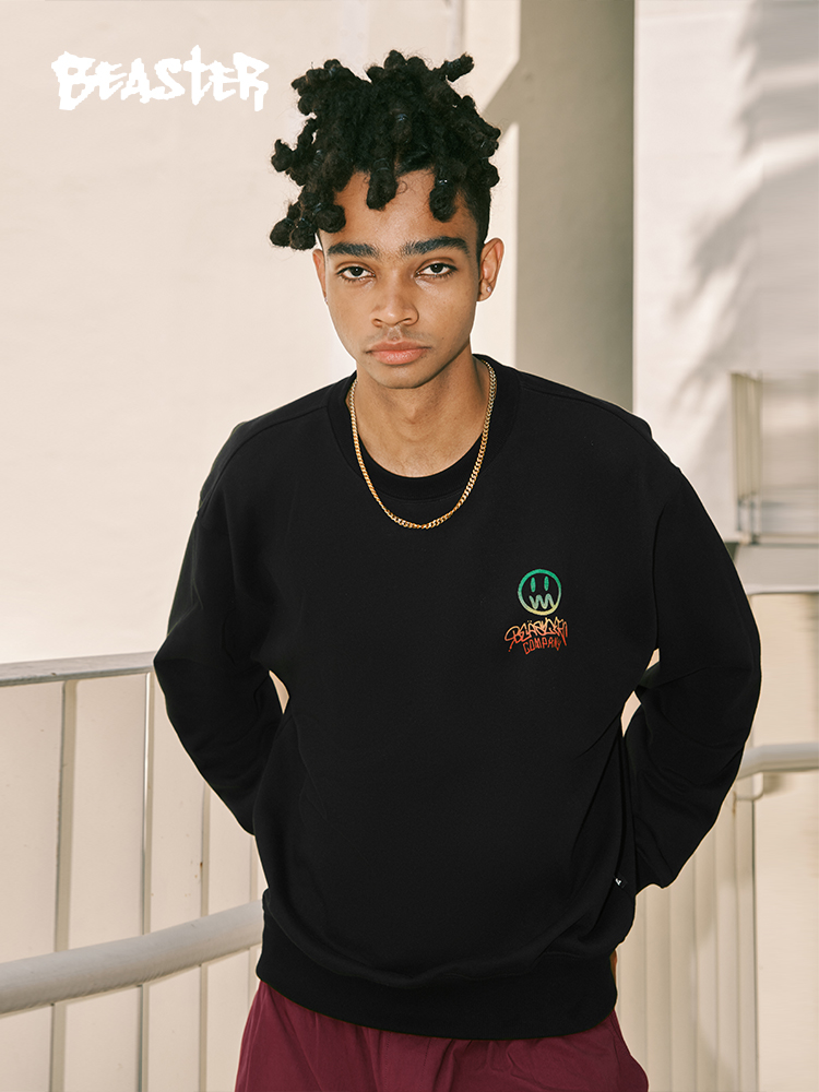 Beaster Man's Round neck sweatshirt BR L041 Streetwear, B34208B316